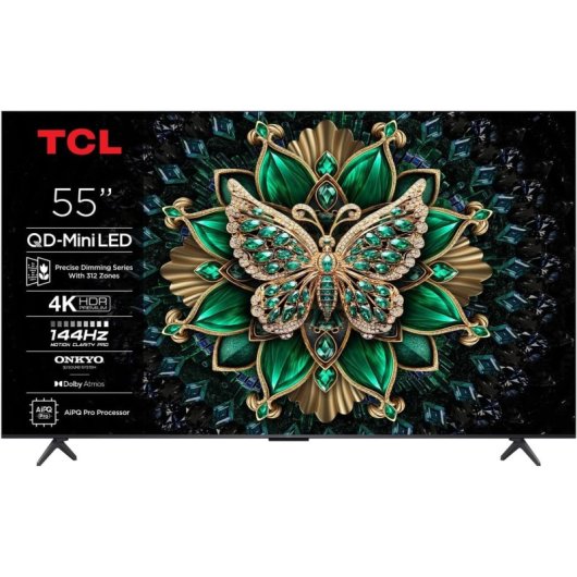TV TCL QD-Mini LED C69KS 55" 4K Smart TV Google TV HDR