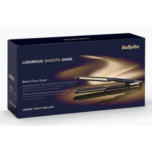 Lisseur Céramique BaByliss ST484E 235ºC 5 Réglages Ionique Arrêt Automatique Noir Or