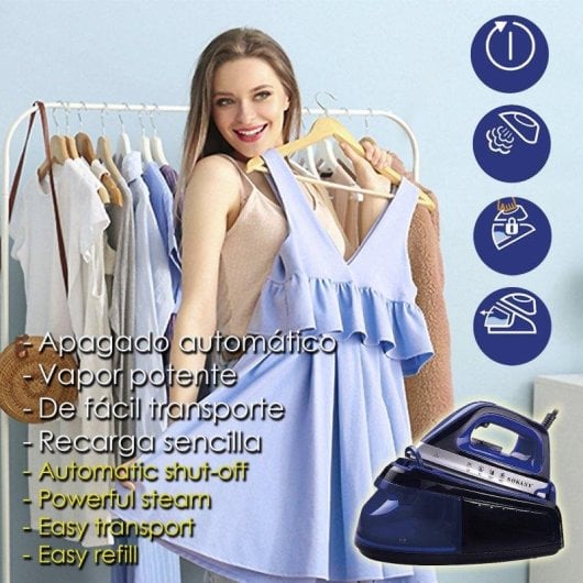 Dampfbügelstation Dam Electronics 2400W 1.2L Teflon Power Control Vertikal