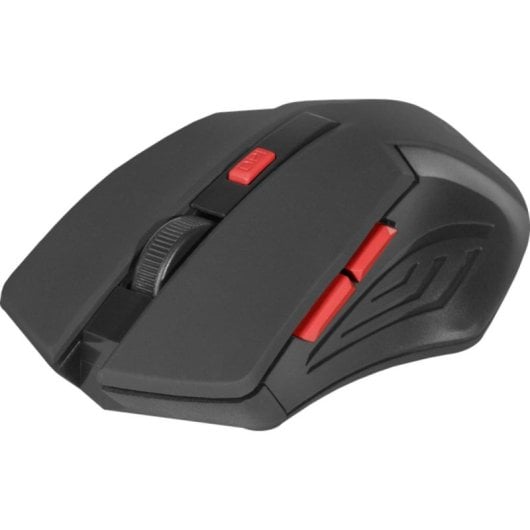Mouse Defender ACCURA MM-275 Wireless 1600 DPI Nero Rosso 6 Tasti Ergonomico