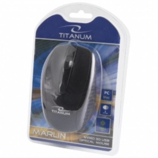 Rato Titanium TM110K USB Type-A 1000 DPI Preto Ambidextro Plug and Play