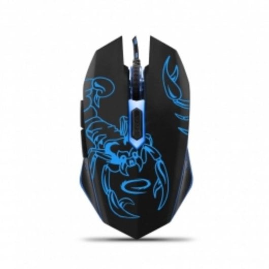 Ratão Esperanza MX203 Scorpio USB 2400DPI Preto Azul Iluminação Gaming