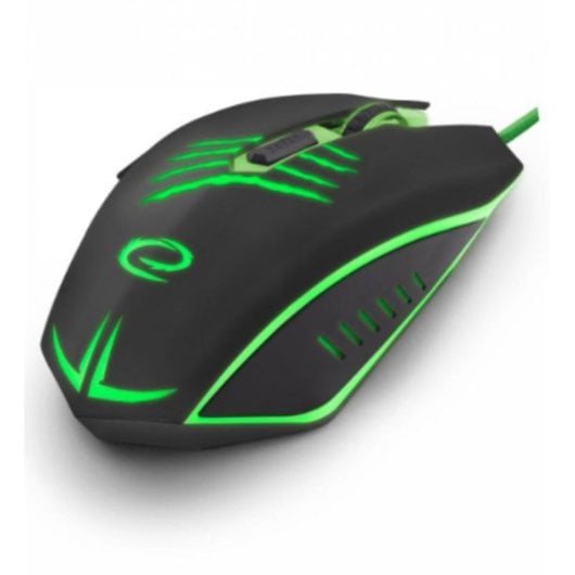 Souris Esperanza EGM209G USB Type-A 2400 DPI Noir Vert 6 Boutons Gaming