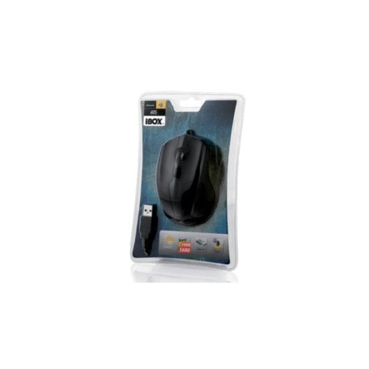 Maus Ibox i005 USB Laser 1600DPI Schwarz Ambidextrous DPI-Taste