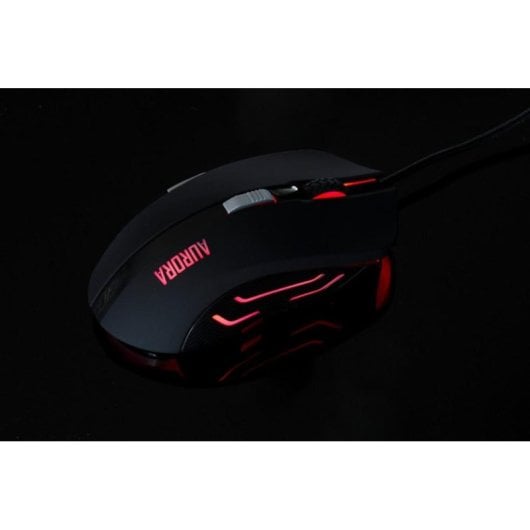 Rato Ibox Aurora A-1 USB 2400DPI Preto Iluminação LED 6 Botões