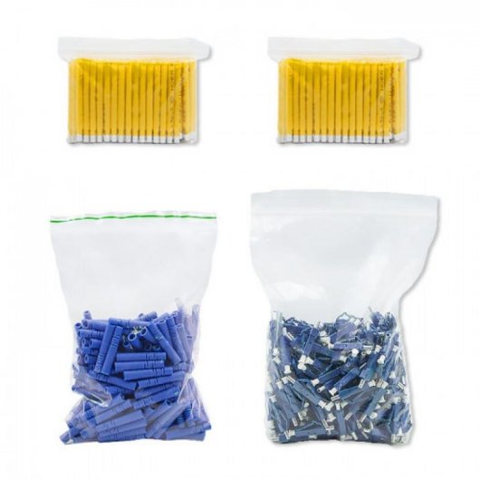 Conector de fibra óptica Qoltec 54432 LC/PC Monomodo Azul Prata Amarelo 200 peças