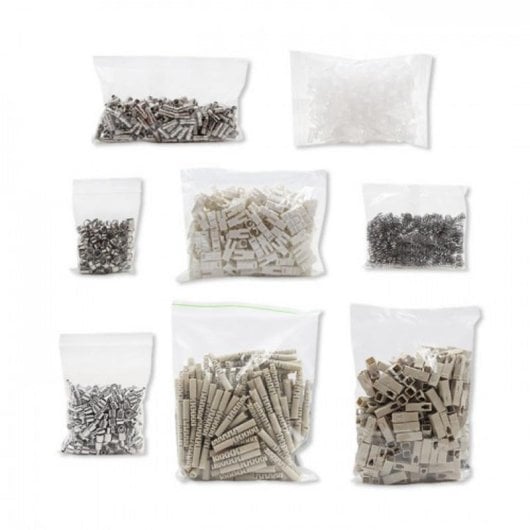 Conector de fibra óptica Qoltec 54433 SC Multimodo 200 unid Beige/Prata/Branco