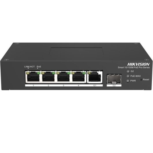 Switch de red Hikvision DS-3T1306P-SI/HS 4 Puertos PoE Gigabit L2 Gestionado