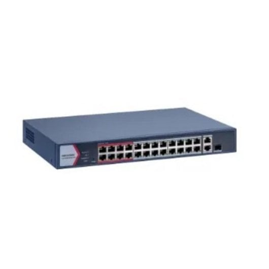 Switch gestionado Hikvision DS-3E1326P-EI/M 26 puertos PoE Fast Ethernet y SFP rack