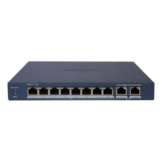 Switch Hikvision DS-3E1510P-EI/M 8 puertos Gigabit PoE+ 2 Uplink vigilancia