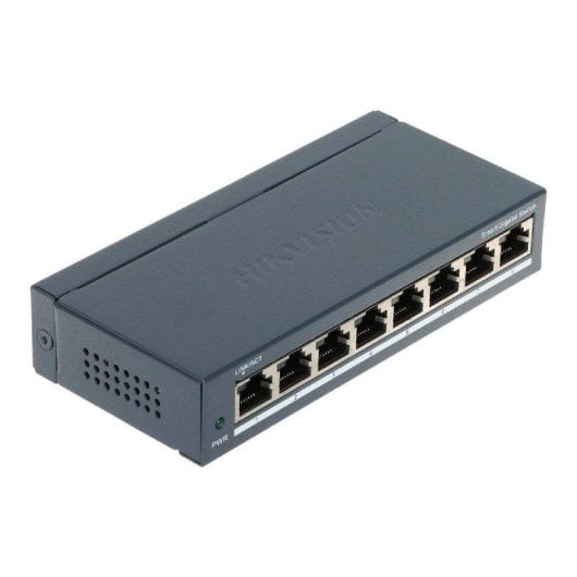 Switch Hikvision DS-3E1508-EIV2 8 Puertos Gigabit PoE VLAN carcasa metálica