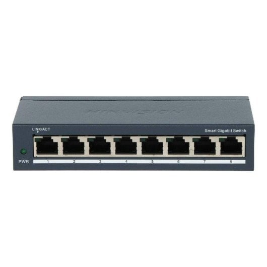 Switch Hikvision DS-3E1508-EIV2 8 Puertos Gigabit PoE VLAN carcasa metálica