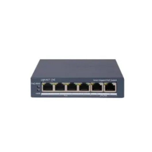 Switch Hikvision DS-3E1506P-EI 6 puertos Gigabit PoE 60W gestión avanzada