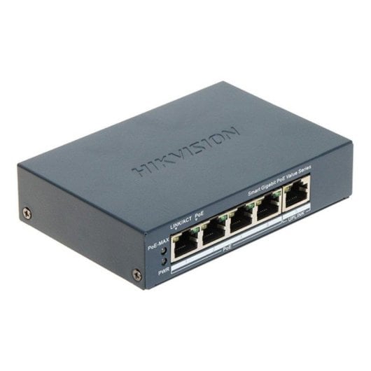 Switch Hikvision DS-3E1505P-EI/M 5 Puertos Gigabit PoE metálico gestión avanzada