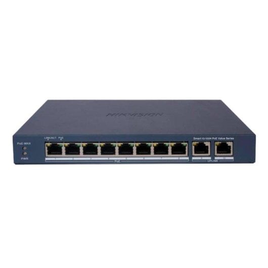 Switch Hikvision DS-3E1310P-EI/M 10 ports 8 PoE 10/100/1000 Mbps sans ventilateur