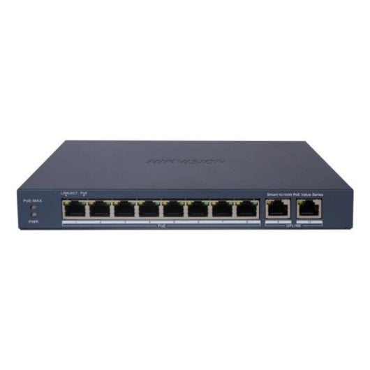 Switch Hikvision DS-3E1310P-EI/M 10 ports 8 PoE 10/100/1000 Mbps sans ventilateur