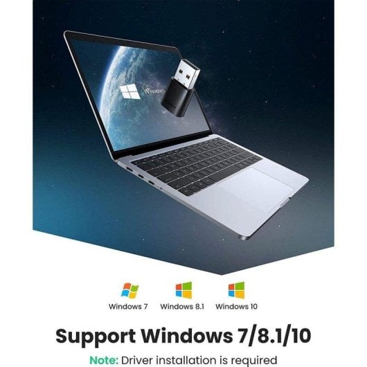 Adaptateur Bluetooth 5.0 Ugreen PS Switch Noir Transmission 10 m Dual Audio