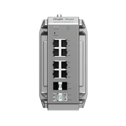 Switch Ruijie RG-NIS3100-8GT4SFP-HP 8 Puertos Gigabit PoE+ 4 SFP Gestión Cloud Industrial