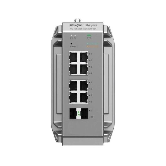 Switch Ruijie RG-NIS3100-8GT2SFP-HP 8 ports Gigabit PoE+ IP40 industriel