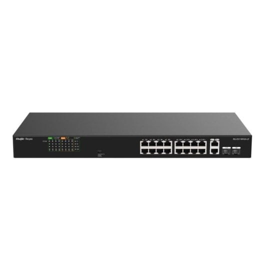 Switch Ruijie 16 Puertos PoE+ 10/100Mbps con 2 Uplink Gigabit Gestión Cloud