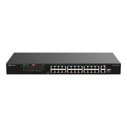 Switch Ruijie RG-ES126FGS-P 24 Puertos PoE+ 370W Gigabit Uplink SFP