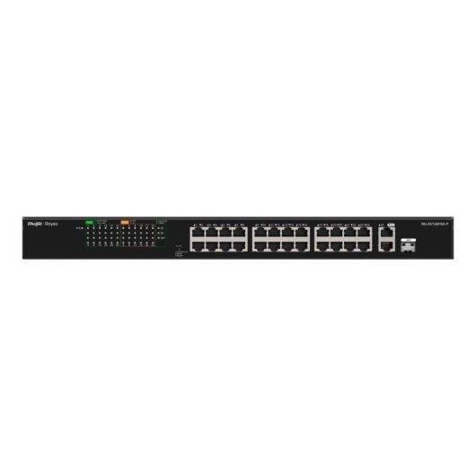 Switch Ruijie RG-ES126FGS-P 24 Puertos PoE+ 370W Gigabit Uplink SFP