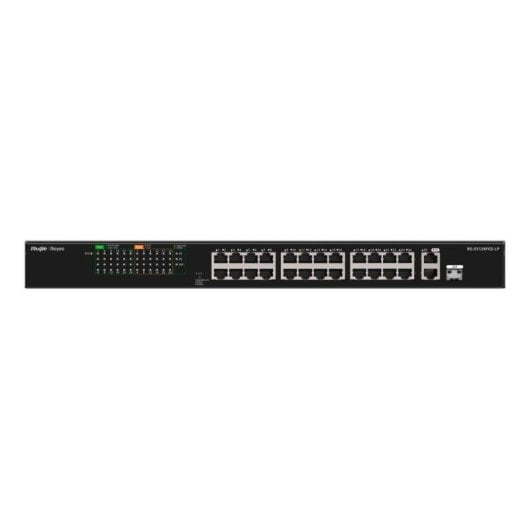 Switch Ruijie RG-ES126FGS-LP 24 Puertos Gigabit PoE+ 180 W RJ45 SFP