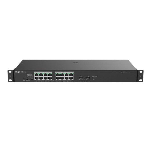 Switch Ruijie RG-ES118GS-P-L 16 Puertos PoE+ 2 SFP Compacto para Videovigilancia y Wi-Fi