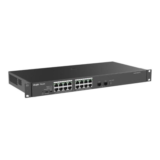 Switch Ruijie RG-ES118GS-P-L 16 Puertos PoE+ 2 SFP Compacto para Videovigilancia y Wi-Fi