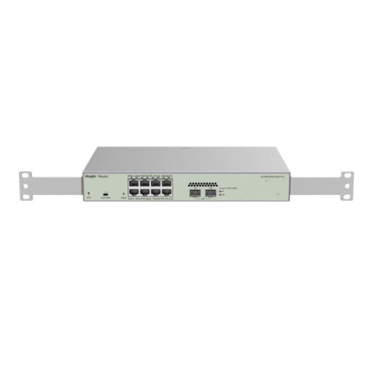 Switch gestionado Ruijie Reyee 8 puertos PoE+ Gigabit y 2 SFP, Cloud, protección 6kV
