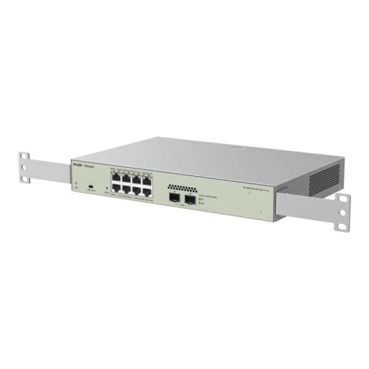 Switch gestionado Ruijie Reyee 8 puertos PoE+ Gigabit y 2 SFP, Cloud, protección 6kV