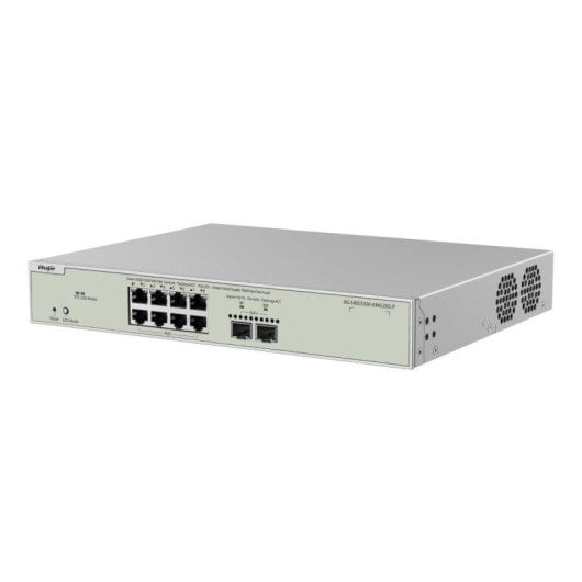 Switch Ruijie Reyee 8 Puertos Multigigabit PoE+ 2x SFP+ 10Gbps Cloud Layer2