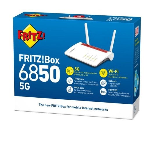 Router Fritz Box 6850 5G Dual-Band 866Mbps Mesh VPN USB