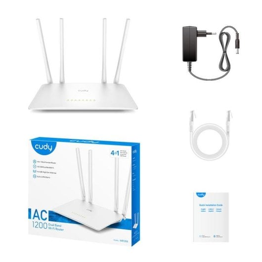 Router Cudy WR1200 Dual Band WiFi 5 867 Mbps 4 Antenas VPN Parental Control
