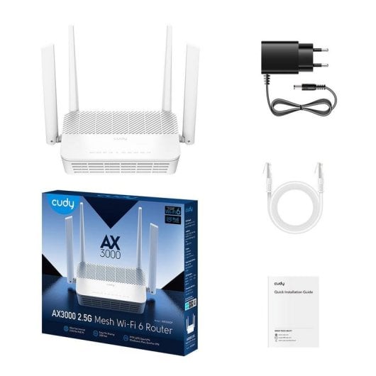 Router Cudy WR3000P WiFi 6 Doble Banda 2402 Mbps MU-MIMO Control Parental