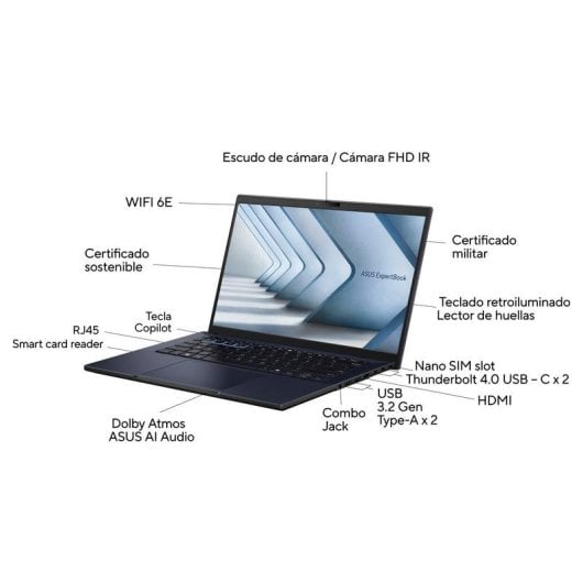Notebook Asus ExpertBook B3 B3404CVA-Q50441X 14" Intel Core i7-1355U 16GB 512GB SSD UHD Graphics Windows 11 Pro