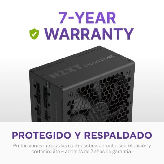 Fuente de Alimentación NZXT C1000 Gold Core 1000W Certificación 80 PLUS Gold modular