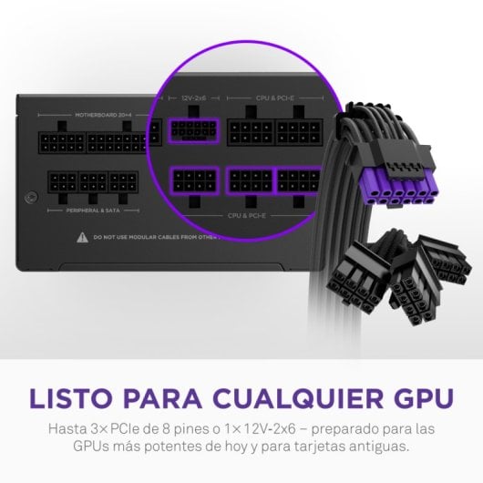 Fuente de Alimentación NZXT C1000 Gold Core 1000W Certificación 80 PLUS Gold modular