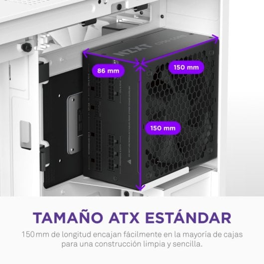 Fuente de Alimentación NZXT C750 Gold Core 750 W Certificación 80 PLUS Gold modular