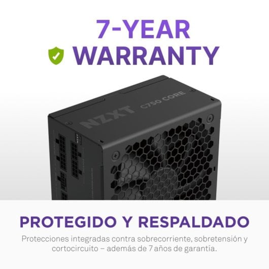 Fuente de Alimentación NZXT C750 Gold Core 750 W Certificación 80 PLUS Gold modular