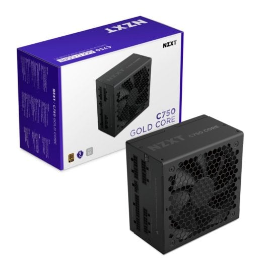 Fuente de Alimentación NZXT C750 Gold Core 750 W Certificación 80 PLUS Gold modular