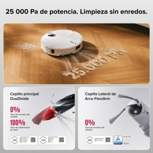 Robot Aspirador y Fregasuelos Roborock Qrevo Curv 2 Pro Navegación AI 25.000 Pa Zero-enredos