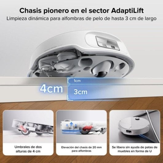 Robot Aspirador y Fregasuelos Roborock Qrevo Curv 2 Pro Navegación AI 25.000 Pa Zero-enredos