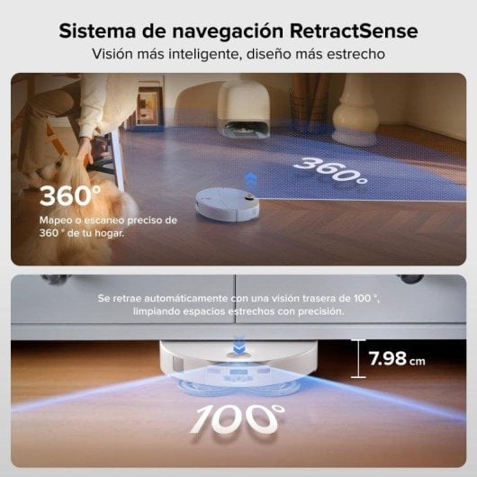 Robot Aspirador y Fregasuelos Roborock Qrevo Curv 2 Pro Navegación AI 25.000 Pa Zero-enredos