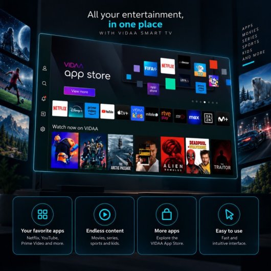 TV Nilait LED Prisma 40FD7004SVIOS 40" Full HD 60Hz Smart TV VIDAA Dolby Audio