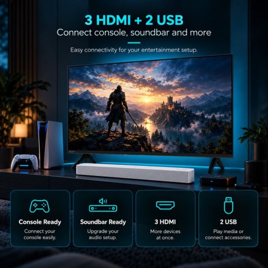 TV Nilait LED Prisma 40FD7004SVIOS 40" Full HD 60Hz Smart TV VIDAA Dolby Audio