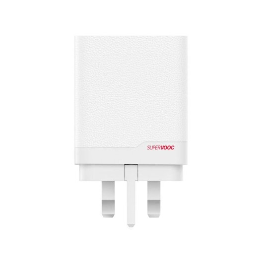 Carregador OnePlus 6921815627715 SUPERVOOC 120W Dual Port GaN USB-C USB-A com Cabo Branco