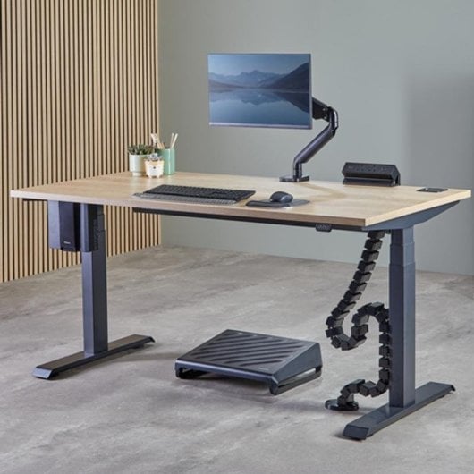 Support CPU Fellowes 100136875 Montage Sous-Bureau Largeur Réglable Noir