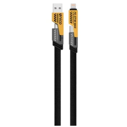 Cavo USB Unico CB2203 1 m USB A/USB C a USB C/Lightning 65 W Nero