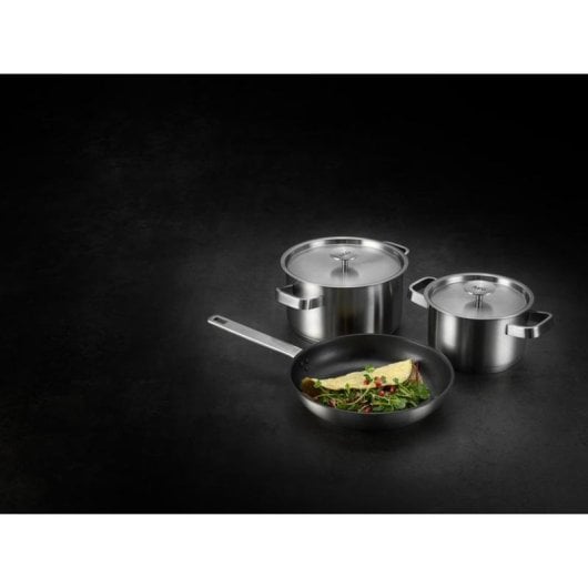 Topfset AEG A3SS 3-tlg Edelstahl 16 cm 20 cm 24 cm Antihaft